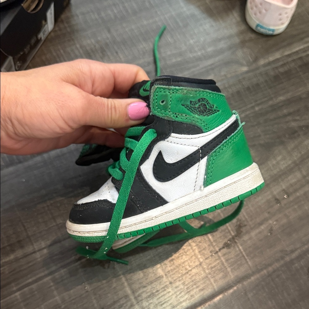 Nike Jordan Mid 1 Green & Black Toddler Sneakers